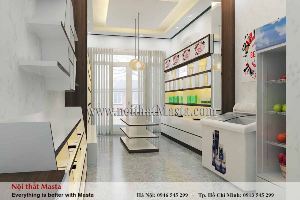 Thiết kế cửa hàng mỹ phẩm - Anh Khôi